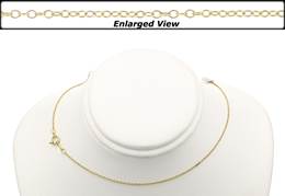 GF 18 Inches Ready To Wear Round Cable Chain Necklace With Springring Clasp