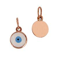 14KR 6mm Round Evil Eye Charm