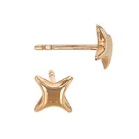 14KR 5mm X Criss Cross Stud Earring