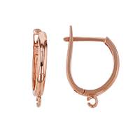 14KR 10mm Leverback Earring With Open Ring
