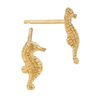 14KY 11mm Left Side Seahorse Stud Earring