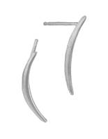 SS 16mm Left Side Crescent Stud Earring