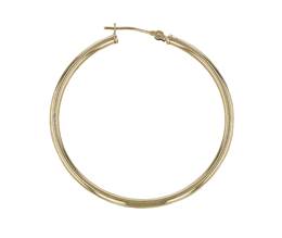 14KY 40x2mm Round Snap Hoop Earring