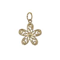 14KY 8mm Filigree Flower Charm