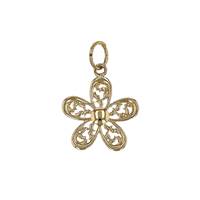 14KY 8mm Filigree Flower Charm