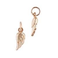 14KR 11mm Puffy Angel Wing Charm