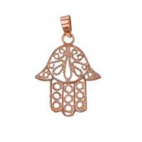 14KR 19mm Filigree Hamsa Charm