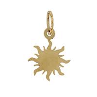 14KY 7mm Flat Sun Charm