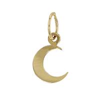 14KY 8mm Flat Moon Charm