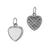 14KW 9mm Heart Charm