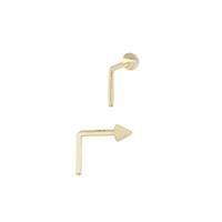 14KY 2mm Arrow L-Bend Nose Stud