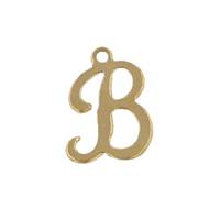 GF 11mm Cursive Script Letter B Charm