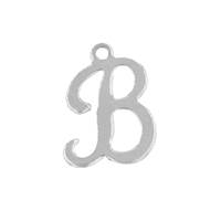 SS 11mm Cursive Script Letter B Charm