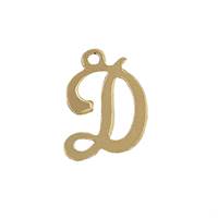 GF 11mm Cursive Script Letter D Charm