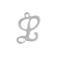 SS 11mm Cursive Script Letter L Charm