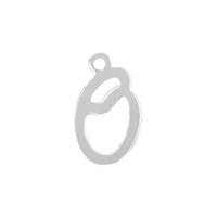 SS 11mm Cursive Script Letter O Charm