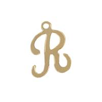 GF 11mm Cursive Script Letter R Charm