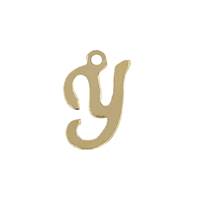 GF 11mm Cursive Script Letter Y Charm