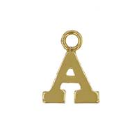 GF 8mm Block Style Letter A Charm