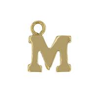 GF 8mm Block Style Letter M Charm