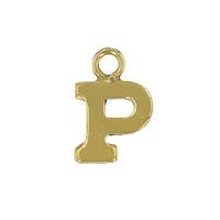 GF 8mm Block Style Letter P Charm