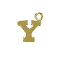 GF 8mm Block Style Letter Y Charm