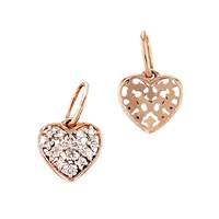 14KR 7mm Diamond Diamond Heart Charm