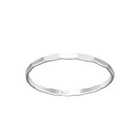 SS Size5 1.0mm Thick Hammered Stacking Ring