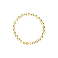 14KY Size5 1.5mm Diamond Cut Bead Chain Ring