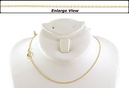 14KY 1.1mm Chain Width 20 Inches Ready to Wear Round Cable Chain Necklace With Springring Clasp
