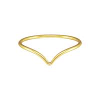 GF Size6 1.0mm Thick Chevron Stacking Ring
