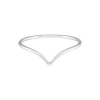 SS Size6 1.0mm Thick Chevron Stacking Ring