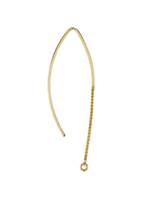 GF 36x116mm Earwire With Dangling 1.0mm Box Cable Chain