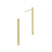 GF 25X2mm Rectangular Bar Stud Earring