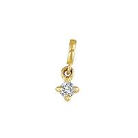 14KY 2mm 1dia.014ct Diamond Accent Charm