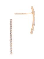 14KR 20mm19DIA. 095CT Diamond Single Row Bar Stud Earring