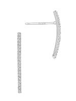 14KW 20mm19DIA. 095CT Diamond Single Row Bar Stud Earring