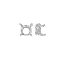 14KW 2mm .05pts 4 Prong Round Pendant with Jumprings