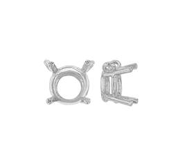 14KW 5mm .46pts 4 Prong Round Pendant with Jumprings