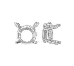 14KW 10mm 3.5ct 4 Prong Round Pendant with Jumprings