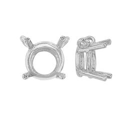 14KW 11mm 4.25ct 4 Prong Round Pendant with Jumprings