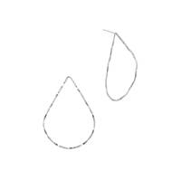 SS 31.73X22.53MM Pear Shape Textured Stud Earring