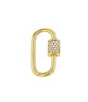 18x12mm Cubic Zirconia Carabiner Clasp