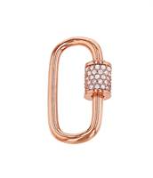 23x20mm Cubic Zirconia Carabiner Clasp