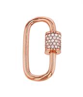 37x25mm Cubic Zirconia Carabiner Clasp