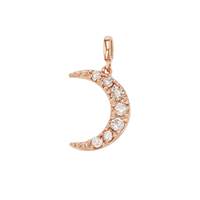 14KR 7x10mm Diamond Crescent Moon Charm