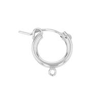 SS 15x2mm Hoop Flex Earring With One Ring