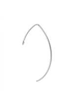 SS 36x16mm Bent Shape Flat End Earwire With Hole