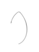 SS 44x17mm Bent Shape Flat End Earwire With Hole