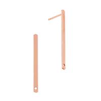 R- GF 37x2mm Rectangular Bar Stud Earring